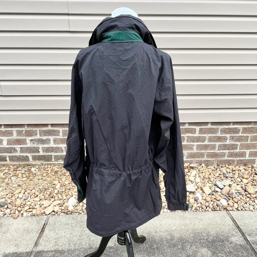 Vintage Timberland Womens Size S Rugged Corey Jacket Black/Green Nylon Fall 1997